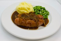Sausage and Mash with Onion gravy